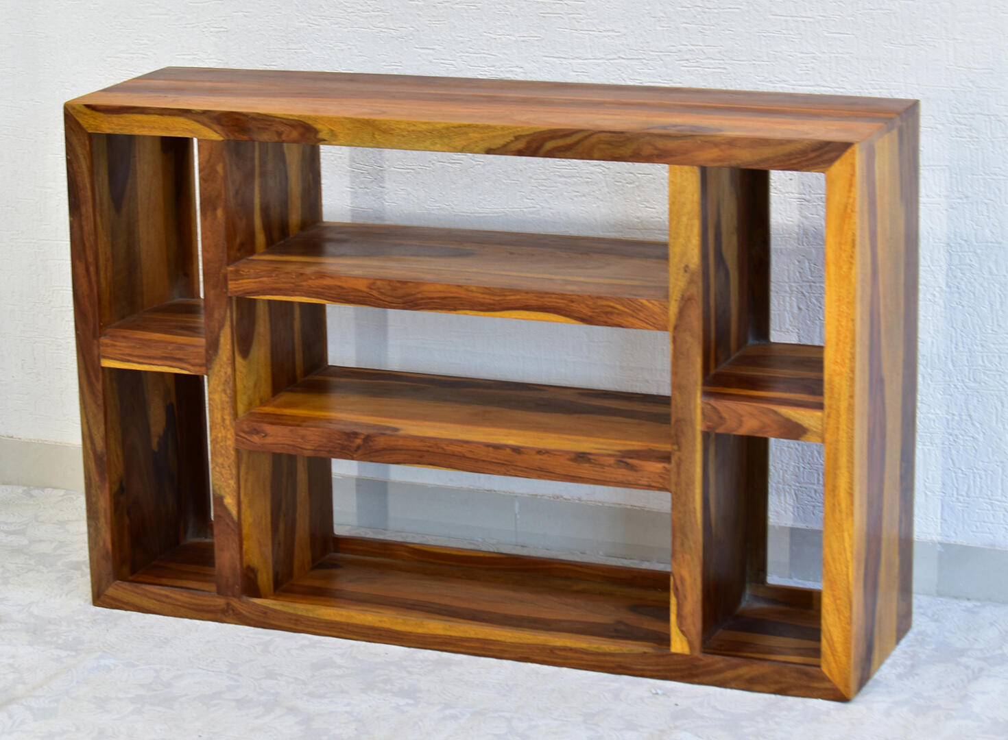 Ruth Multipurpose Bookshelf/Tower - Yellow Brown Natural Teak) - Image 4